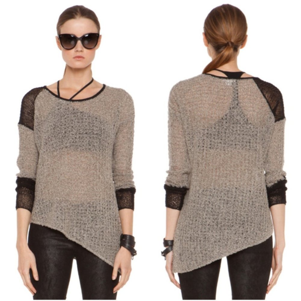 Helmut Lang Asymmetrical Bouclé-knit Sweater